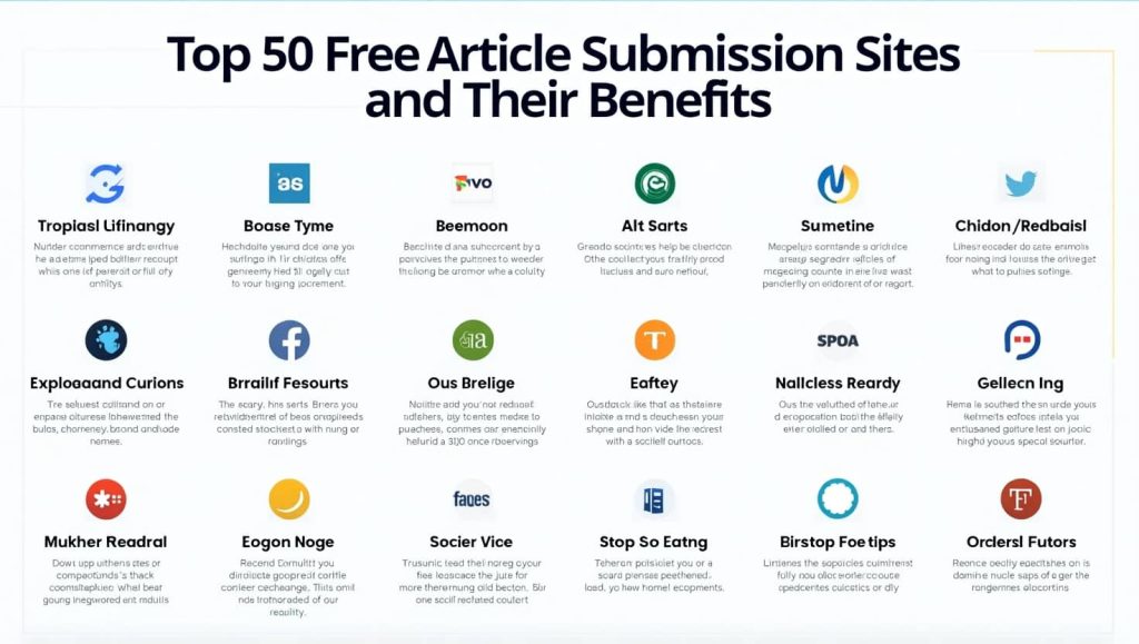 Top 50 Free Article Submission Sites and Their Benefits