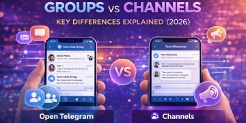 Telegram groups vs channels infographic guide