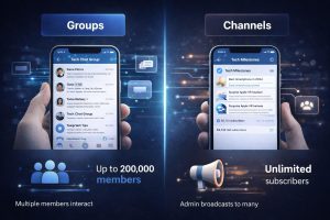 Telegram groups vs channels comparison Telegram groups vs channels comparison